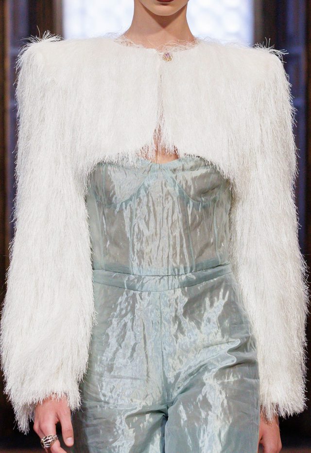 Jacket in Fringed Jersey